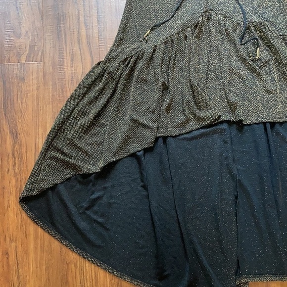 NWT Urban outfitters Ecoté high low gold shimmer dress size medium - Picture 5 of 11